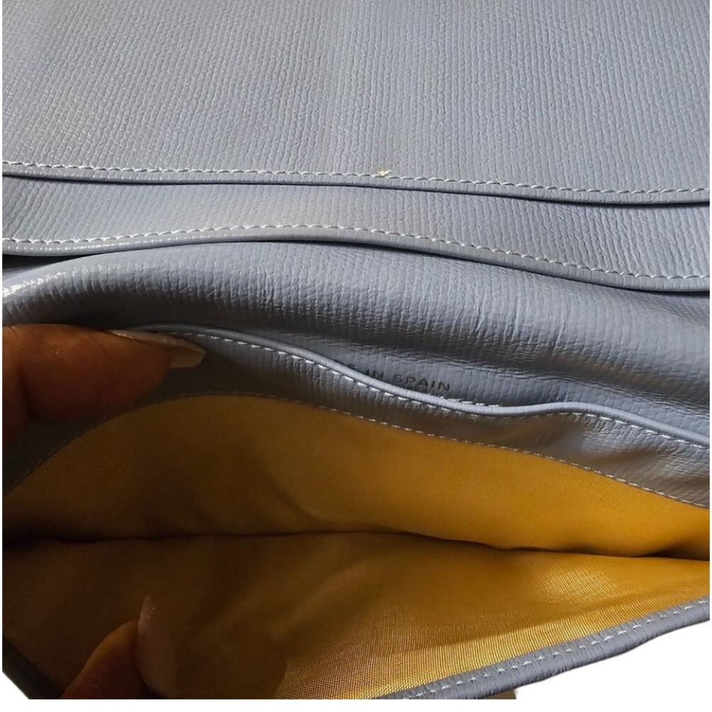 CHANEL Vintage CC Button Long Bifold Wallet Purse Leather Blue Made In Spain EUC - Picture 13 of 16